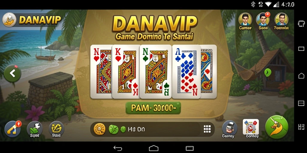 Tampilan seru gameplay Domino di DANAVIP.