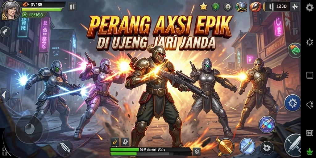 Screenshot menampilkan aksi seru dalam game DV188.