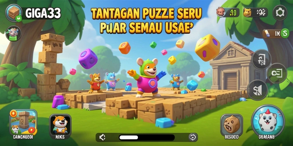 Tampilan gameplay GIGA33 dengan tantangan seru dan grafis menarik.