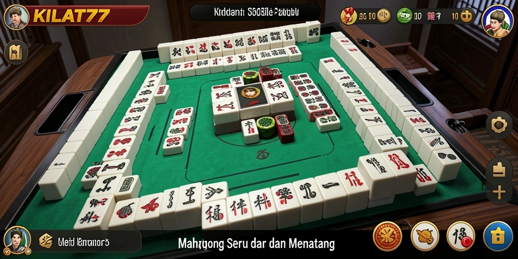 Gameplay KILAT77 menunjukkan aksi bermain Mahjong yang mendebarkan.