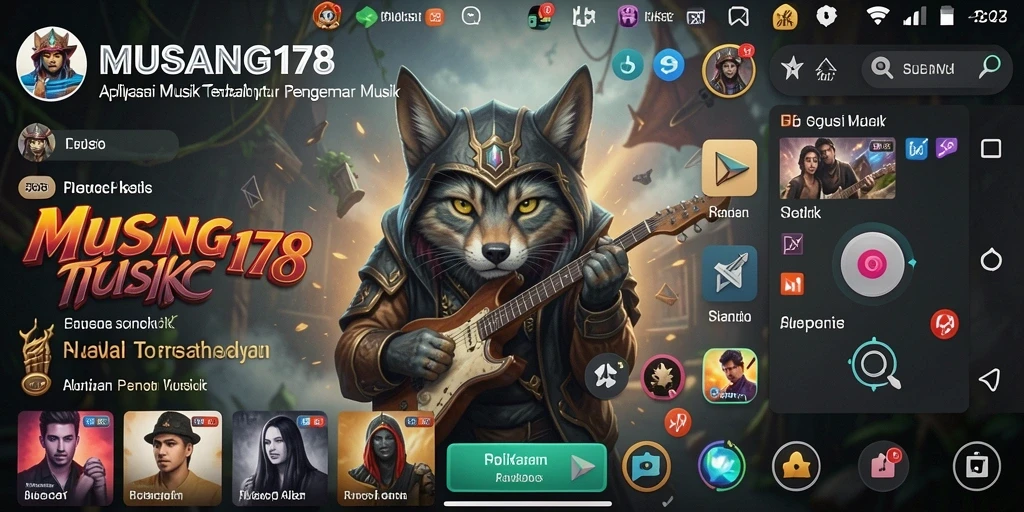 Screenshot gameplay MUSANG178 menunjukkan interaksi musik yang seru.