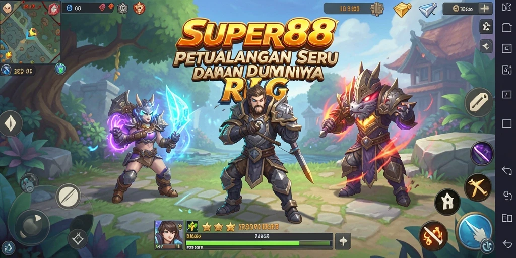 Gameplay RPG yang seru dan menantang dalam SUPER88.