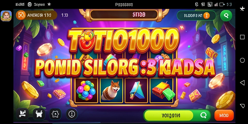 Screenshot gameplay TOTO1000 menampilkan momen menarik pada mesin slot.